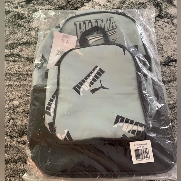 PUMA Kid's Colony Lunch Kit & Backpack Combo, Modern Mint/New Navy, Medium - Picture 7 of 8